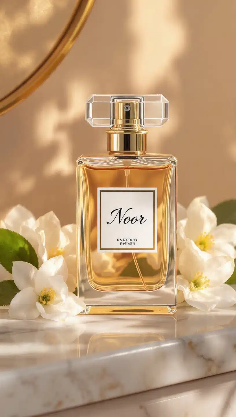 pinvideodownload.net_This_may_contain_a_bottle_of_perfume_sitting_on_top_of_a_marble_counter_next_to